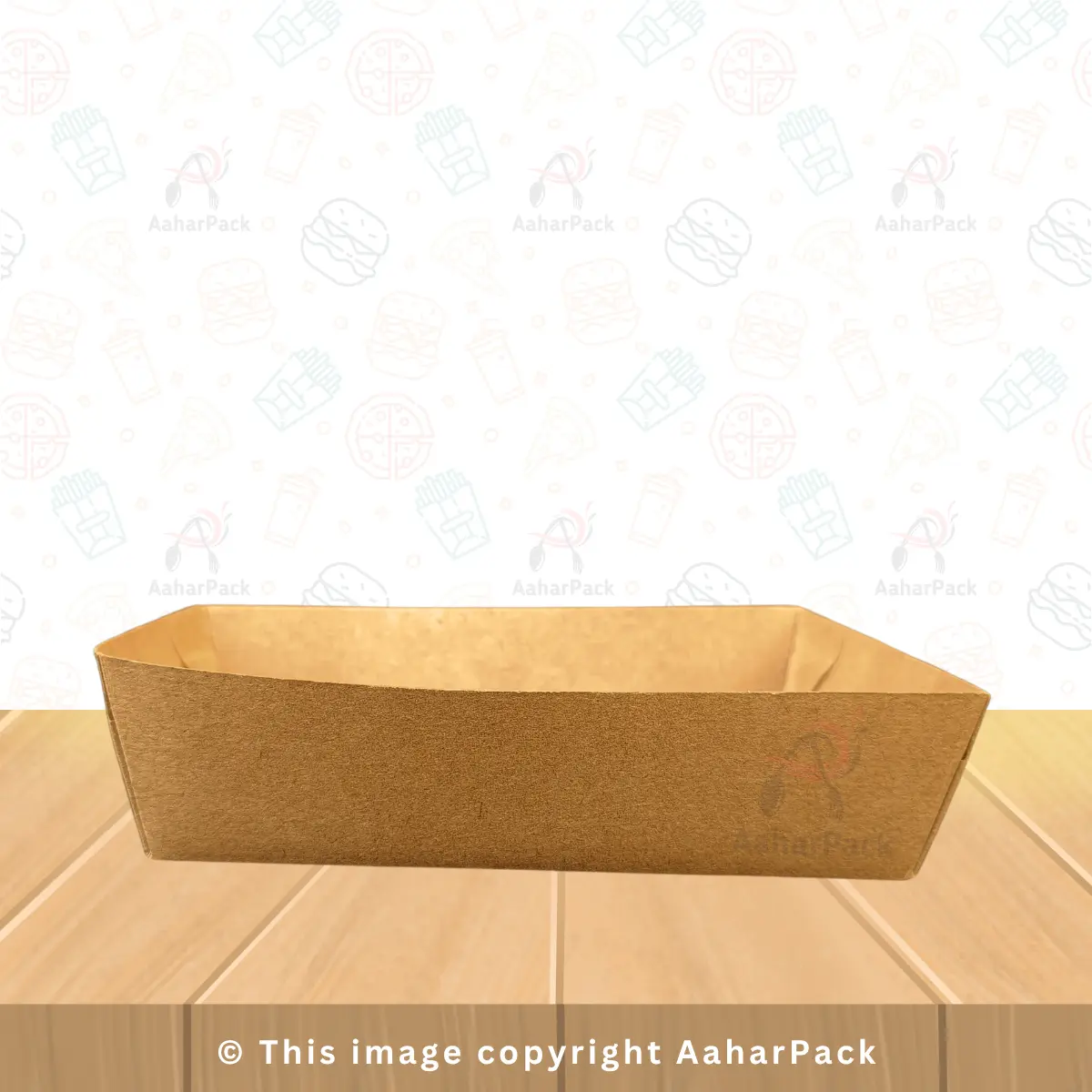 750 ML Kraft Boat Paper Tray – Medium Size Eco-Friendly Disposable Tray for Snacks & Meals (Pack of 500 Pcs)